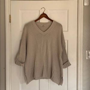 ann taylor loft oversized/slouchy v-neck sweater